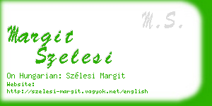 margit szelesi business card